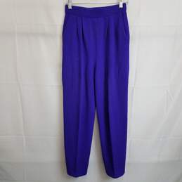 St. John purple knit trouser pants women's size 4 - flaws alternative image