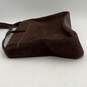 Ralph Lauren Womens Brown Leather Adjustable Strap Zipper Pocket Crossbody Bag image number 3