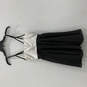 Womens Black White Lace Detail V-Neck Spaghetti Strap Mini Dress Size 4 image number 2