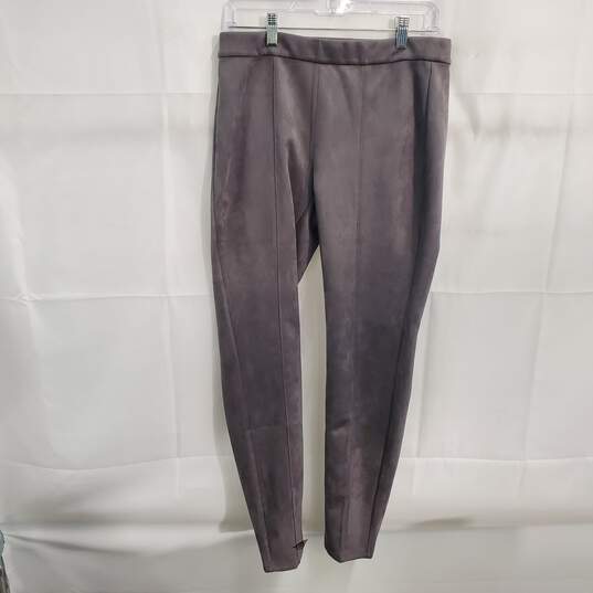 White House Black Market Women's The Legging Smoked Pearl Gray Ultra Suede Size 8R - NWT image number 1