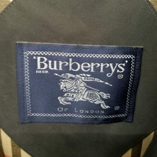 Burberrys Of London Gray Double Breasted Trench Coat With Liner Men's Size 46 image number 3