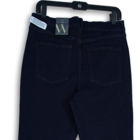 NWT Worthington Womens Blue Denim Dark Wash 5-Pocket Design Flared Jeans Size 10 image number 4
