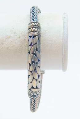 Annika Witt Sterling Silver Leaf Design Wheat Chain Bracelet 27.6g alternative image