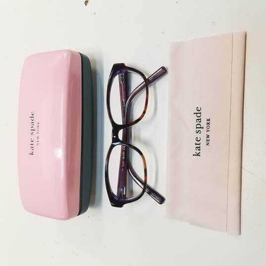 Buy the Kate Spade Blakely Eyeglasses Tort/Purple | GoodwillFinds