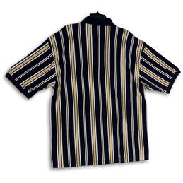 NWT Womens Blue Tan Striped Short Sleeve Collared Golf Polo Shirt Size XL alternative image