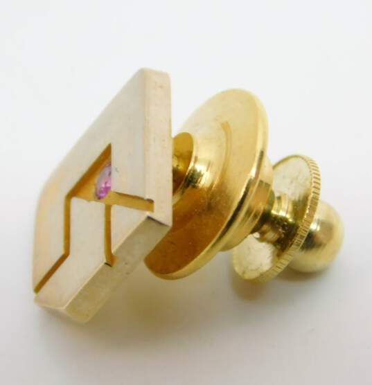 10K Gold Ruby Accent Service Pin 2.0g image number 5