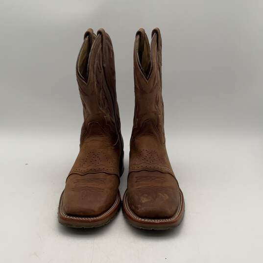 Double H Boots Mens Brown Mid-Calf Pull-On Cowboy Western Boots Size 11 image number 4