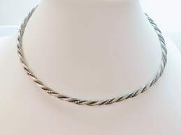 VNTG 925 Sterling Silver Rope Twist Collar Necklace