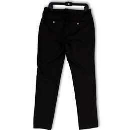 NWT Womens Black Flat Front Straight Leg Stretch Chino Pants Size 10X32 alternative image
