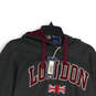 NWT Mens Gray London England Long Sleeve Pullover Hoodie Size Small image number 3