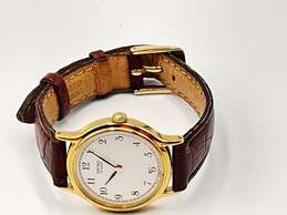Womens V700-6091 Gold-Tone Brown Strap Quartz Wristwatch 16.3g JEWRERPJQ-G