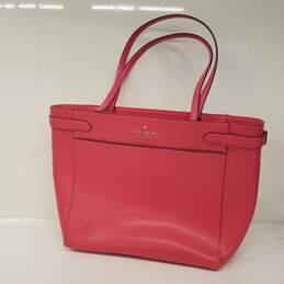 Kate Spade New York Staci Pink Saffiano Leather Laptop Tote Bag