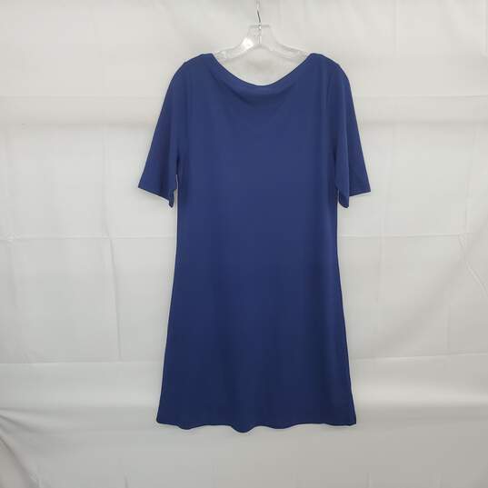 Tommy Bahama Blue Short Sleeve Midi Sheath Dress WM Size M NWT image number 2