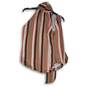 7th Avenue Womens Brown Striped Tie Neck Sleeveless Blouse Top Size XS image number 2