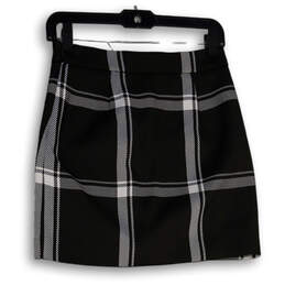 NWT Womens Black White Plaid Stretch Straight And Pencil Skirt Size 0 alternative image