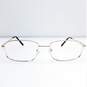 Youme Gold Slim Rectangle Eyeglasses image number 2