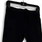Womens Black Flat Front Elastic Waist Pull-On Ankle Leggings Size L image number 3