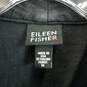 Eileen Fisher black zip up cotton blend jacket M made in USA image number 4