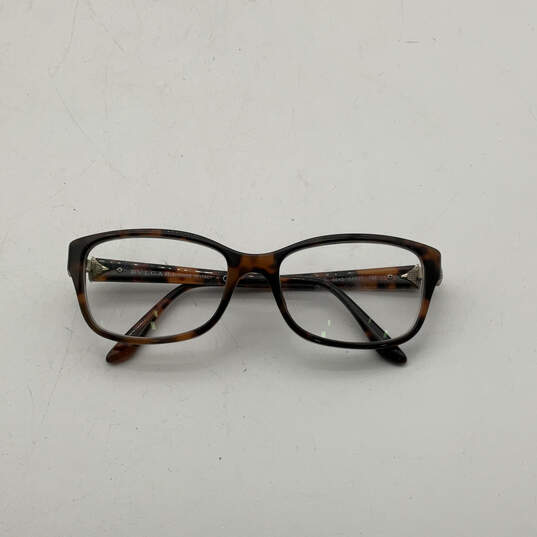 Womens 4086-B 5243 Black Brown Prescription Rectangular Eyeglasses image number 1