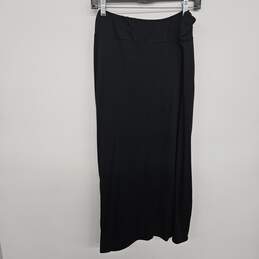 Draped Black Long Maxi Skirt alternative image