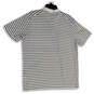 Men Multicolor Striped Dri-Fit Short Sleeve Collared Polo Shirt Size Large image number 2