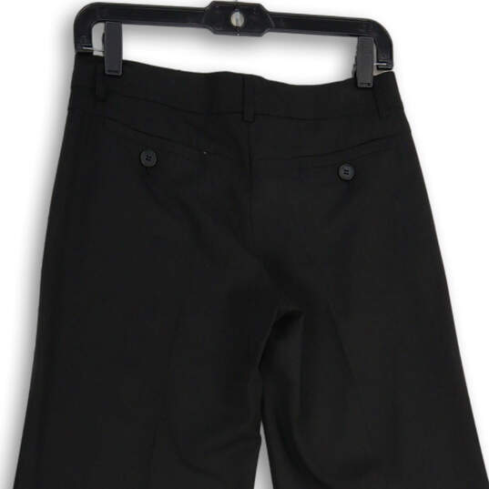 NWT Womens Black Flat Front Slash Pocket Flared Leg Ankle Pants Size 2 image number 4
