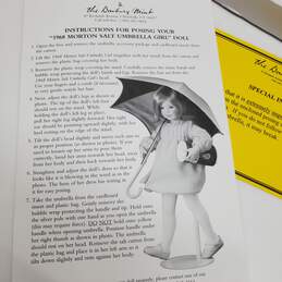 VTG. 98' Danbury Mint Doll Yellow Dress W/ Umbrella & Saltbox *Open Box+ alternative image