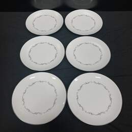 6pc. Set of Royal Doulton English Fine Bone China Coronet Salad Plates