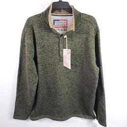 American Threads Men Green Fleece Sweatshirt XL NWT