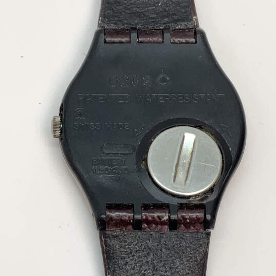 Designer Swatch Swiss Round Dial Adjustable Strap Analog Wristwatch image number 4