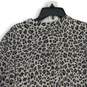APT.9 Womens Black White Animal Print Round Neck Pullover Blouse Top Size 2X image number 4