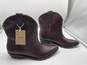 NWT Womens Chantelx Brown Leather Pointed Toe Pull On Western Boots Sz 8.5M image number 2