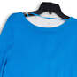 NWT Womens Blue Tight-Knit Long Sleeve V-Neck Pullover Sweater Size 14/16 image number 4