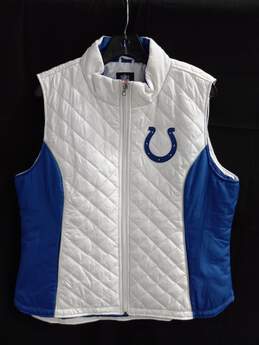 Women’s NFL Indianapolis Colts Full-Zip Quilted Vest Sz XL