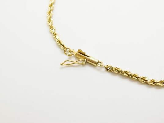 14K Gold Twisted Rope Chain Bracelet 3.6g image number 3