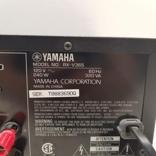 Yamaha RX-V365 AV Receiver image number 5