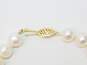 Romantic 14K Yellow Gold Clasp Pearl Bracelet 13.6g image number 3