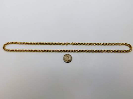 18K Two Tone Gold Twisted Rope Chain Necklace 32.4g image number 6