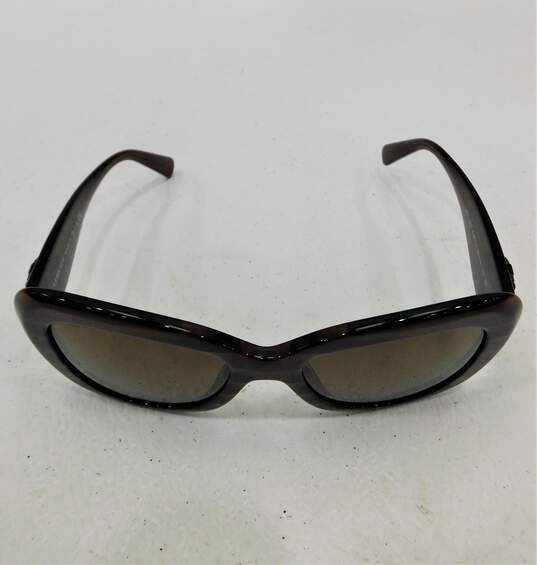 VERSACE Medusa Glitter 4317 'Brown Rule Black' 5187/73 Stripe Sunglasses with COA image number 3