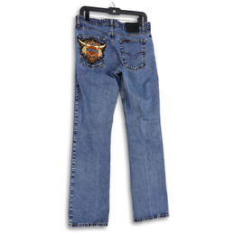 Womens Blue Denim Medium Wash 5-Pocket Design Straight Leg Jeans Size 10L alternative image