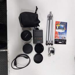 Cannon DS 126131 Camera with attachments and Telephoto Lense Adapter in bag