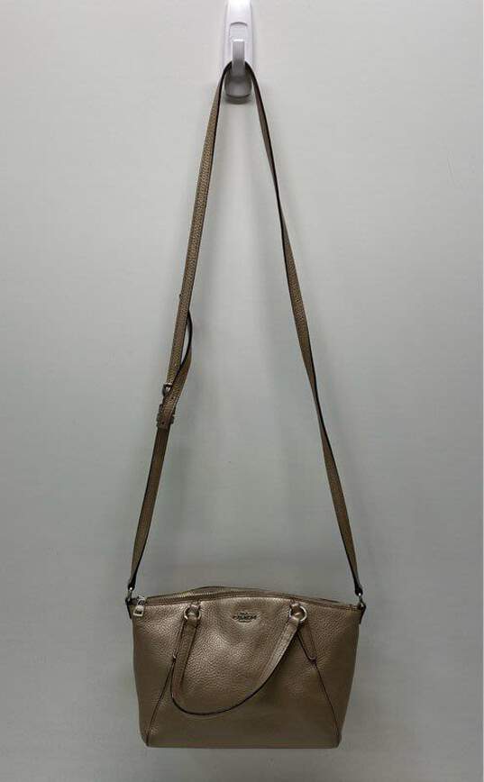 COACH F29639 Mini Kelsey Bronze Leather Shoulder Satchel Bag image number 1
