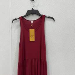 NWT Grecerelle Womens Red Scoop Neck Sleeveless Long Maxi Dress Size 2XL