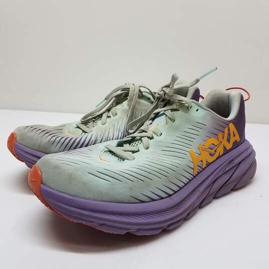 Hoka One One Rincon 3 Blue Glass/Chalk Violet Running Shoes Size 9 image number 1
