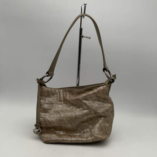 Womens Brown Leather Animal Print Inner Pocket Single Strap Shoulder Bag image number 2