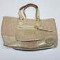 Coach Poppy Straw Signature Tote Bag Champagne Gold image number 1