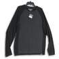 NWT Mens Black Knit Long Raglan Sleeve Crew Neck Pullover T-Shirt Size Large image number 1