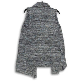 Womens Blue Gray Knitted Sleeveless Open Front Cardigan Sweater Size Medium alternative image