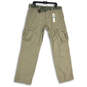 NWT Mens Gray Flat Front Flap Pocket Cargo Pants Size 36x32 image number 1