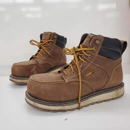 KEEN Men's Cincinnati 6in Comp Toe Brown Leather Waterproof Work Boots Size 11.5